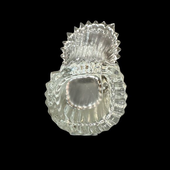 Mikasa Crystal Diamond Fire 8” Flower Vase Curved Stem 8 ¼” Japan - Picture 6 of 10